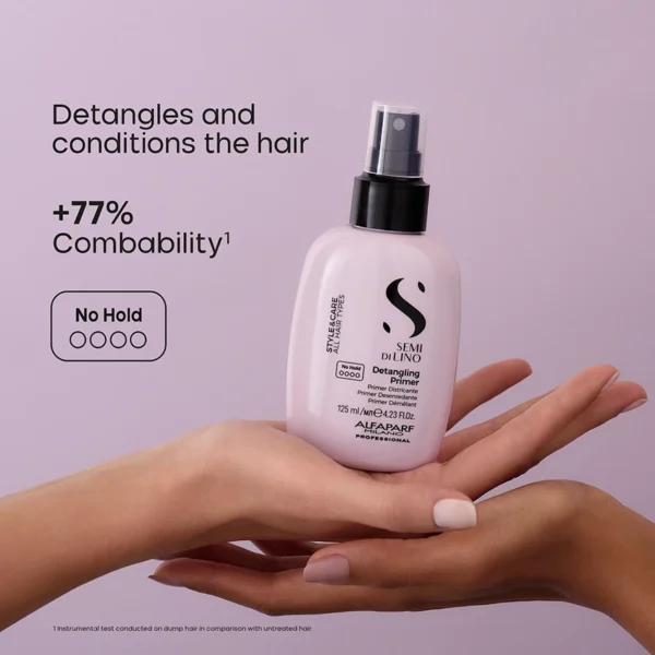 Флуид за по-лесно разресване на коса Semi di Lino Style & Care Detangling Primer 4